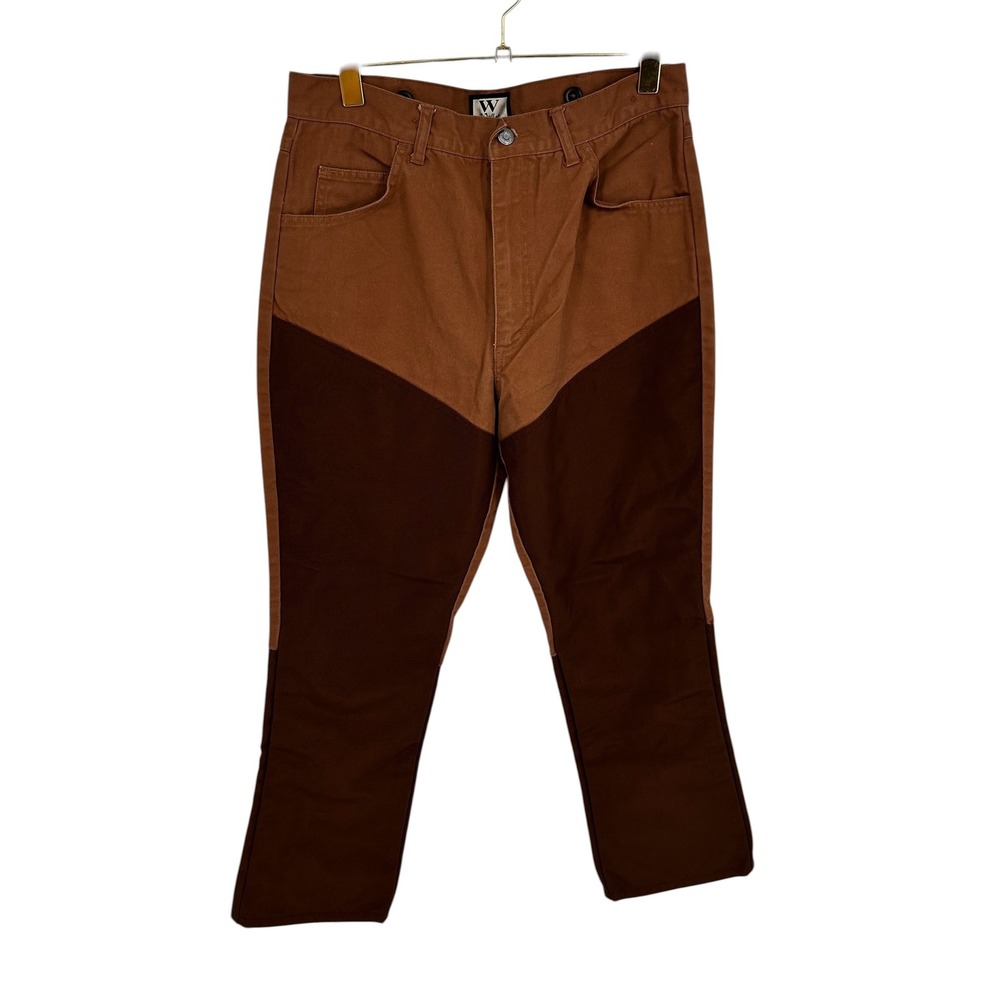 Walls Mens Canvas Hunting Pants Brown Two Tone Size 34 Short